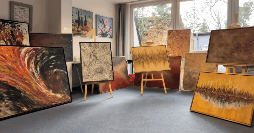 Ein Blick in die Ausstellung von Kerstin Puhlmann in der Galerie Versatile